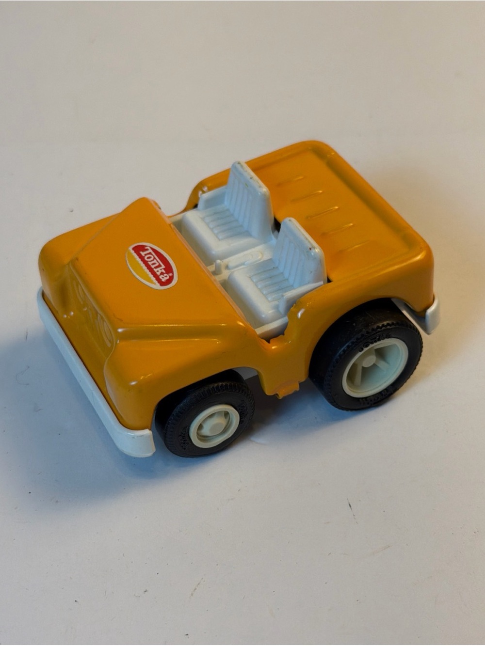 Vintage Original Tonka yellow Jeep Pressed Steel with rubber tires